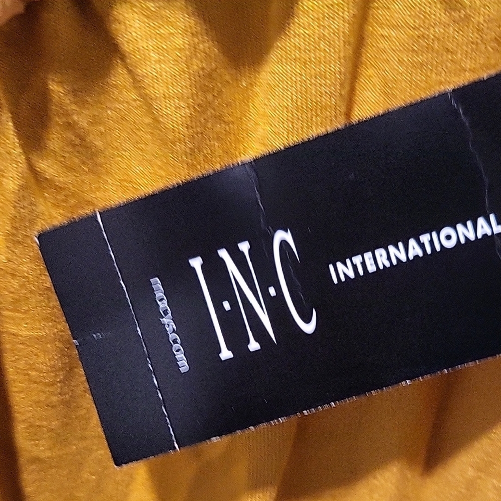 INC International Concepts Mustard Yellow Dress - Picture 3 of 4